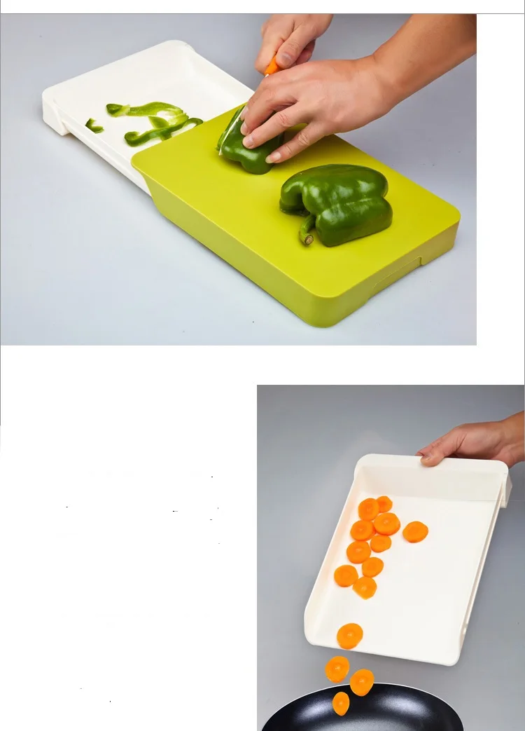 1PC Multi-function Creative 2 in 1 Drawer Receiver Plastic Fruits Vegetables Kitchen Tools Cutting Board Chopping Block KX 009 | Дом и сад