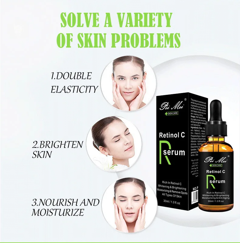 30ml Face Facial Serum Vitamin C Retinol Serum Firming Repair Skin Anti Wrinkle Anti Acne Anti Aging Serum lifting Skin Care