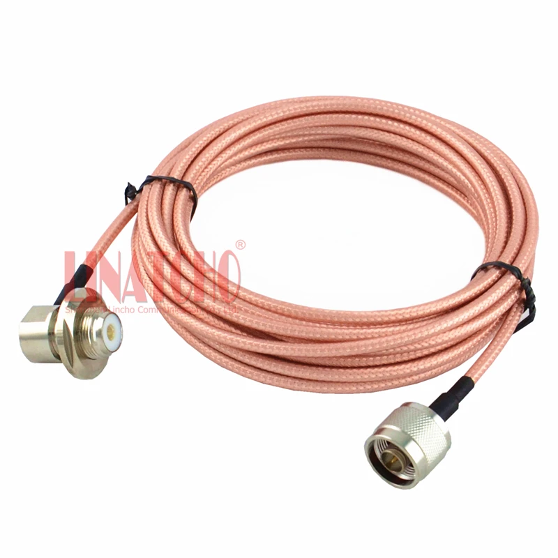 

5 meters RG142 coaxial high voltage n male to so239 right angle FT-7800 FT-7900 car two way radio antenna cable