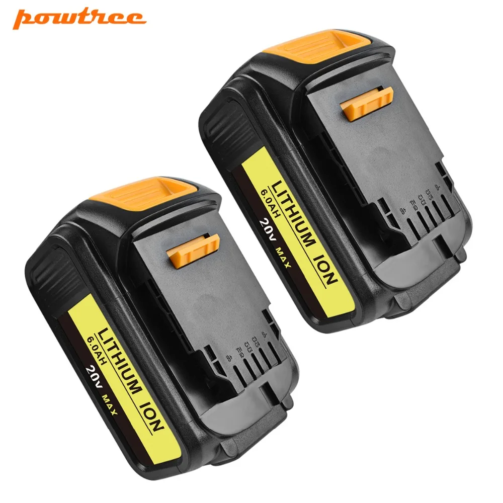 Аккумуляторная батарея Powtree для DeWalt 6 0 Ач 18 в/20 в DCB200 аккумулятор