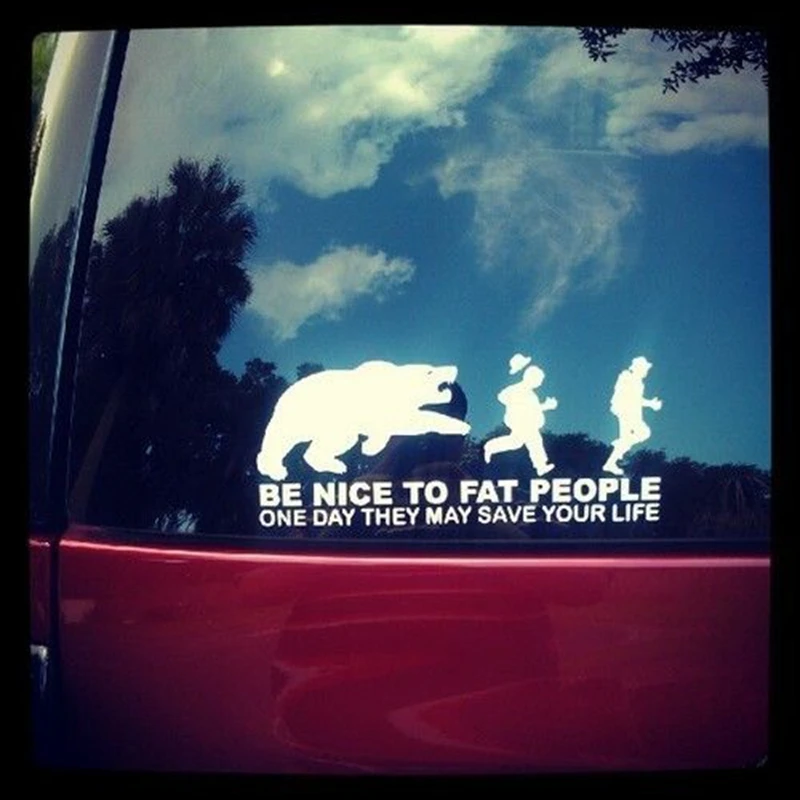 

Be Nice To Fat People funny vinyl car decal sticker,s2021