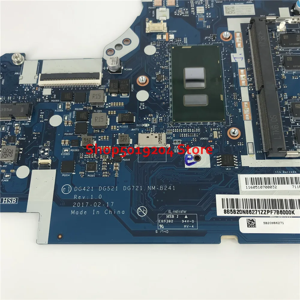 DG421 DG521 DG721 NM-B241 для lenovo 320-15IKB 320-15isk V320 материнская плата ноутбука I7-7500U 4g ноутбук