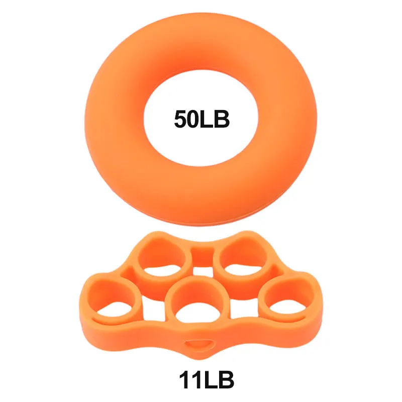 Orange Set Эспандеры для пальцев, резинка, резинка для фитнеса, рукоятка, кольцо, экспандер для тренировок, стрейч, фитнес-оборудование для тренировки - Цвет: Orange Set