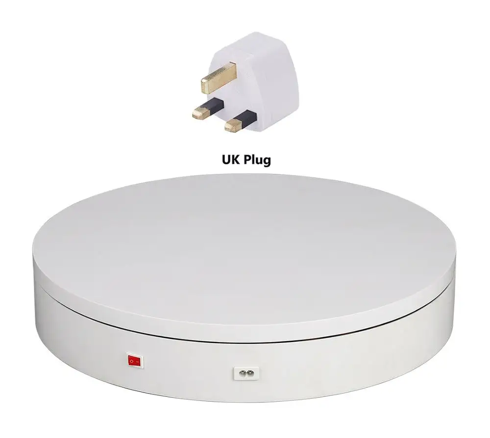 with UK plug ComXim 50 см 220 В Электрический поворотный стол случайное вращение в направлении модели дисплей фотографии Вращающийся поворотный стол - Цвет: with UK plug