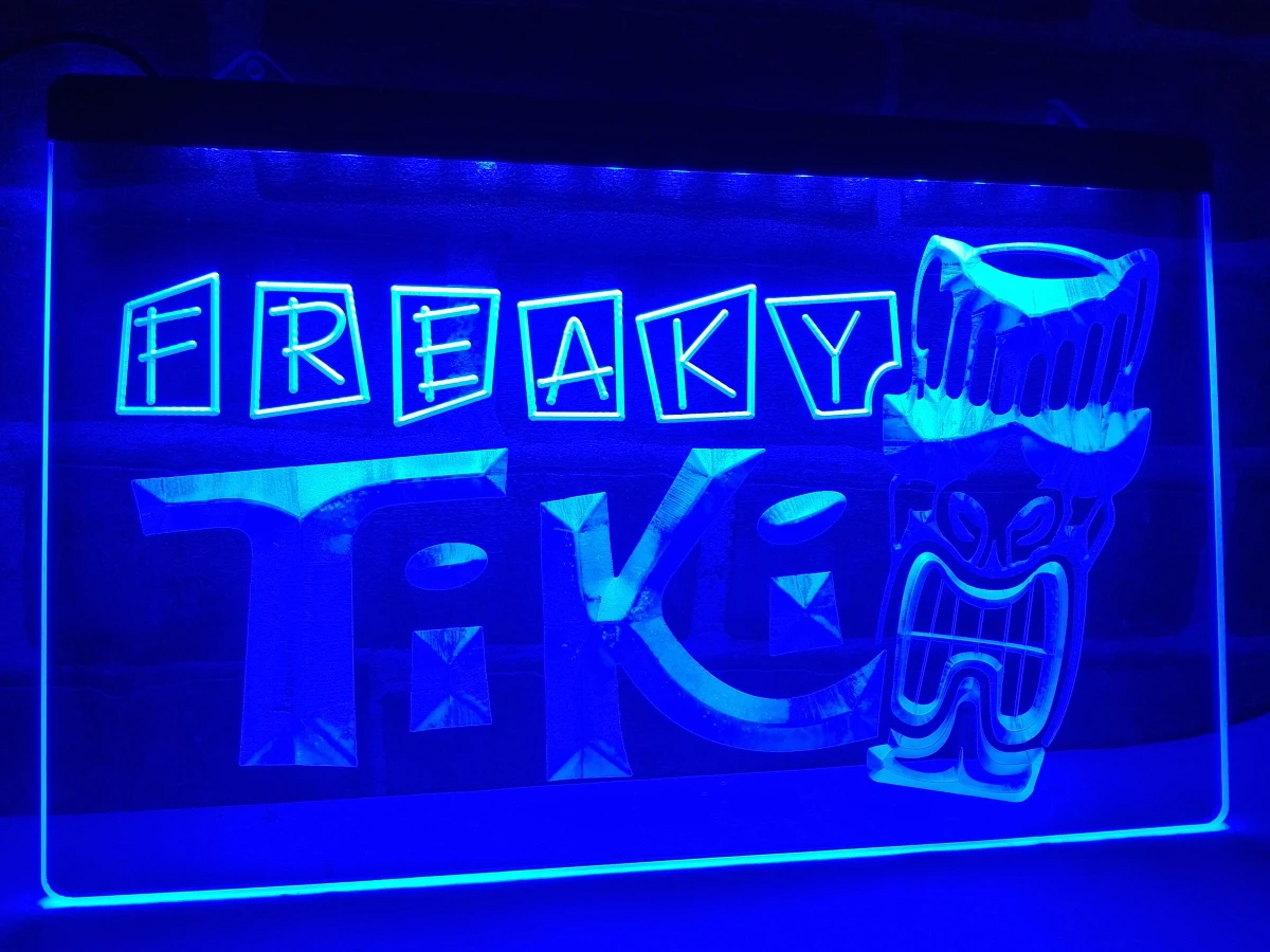 LM092 необычная маска Tiki для бара паба пива светодиодный светодиодная неоновая