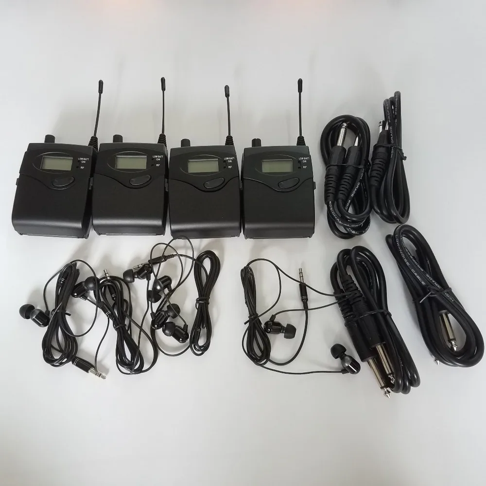 SR2050-4 UHF беспроводные наушники-вкладыши и наушники 4 приемника сценический монитор профессиональное аудио оборудование в микрофоне