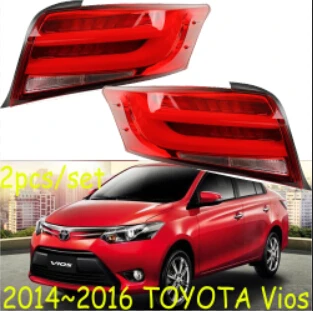 Red Taillight 2 шт. бампер лампы для фар VIOS~, автомобильные аксессуары светодиодный фонарь DRL ходовые огни би-ксенон, противотуманная фара глаза ангела - Цвет: Red Taillight