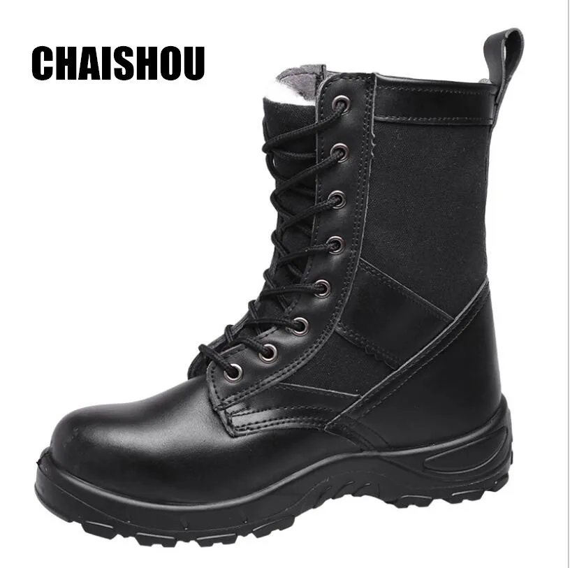 Мужские военные ботинки CHAISHOU армейские для работы на шнурках CS 108|Защитная обувь|