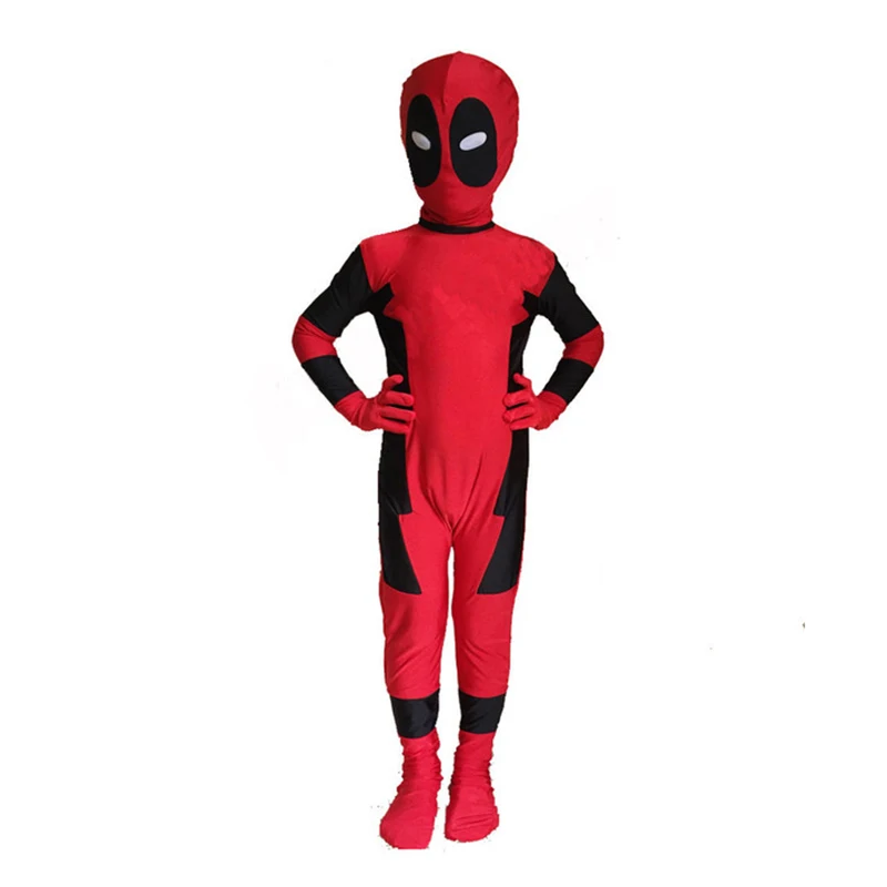 Супергерой Zentai костюм Дэдпул комбинезон для детей из лайкры Костюм Супермена На
