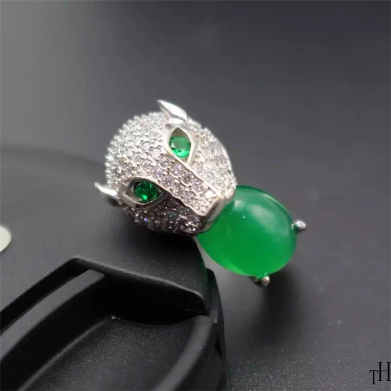 

Luxury Jewelry Girls Ring Fashion MAN With Gem solid man natural green gem Lovely Fine RINGS 6 7 8 9#