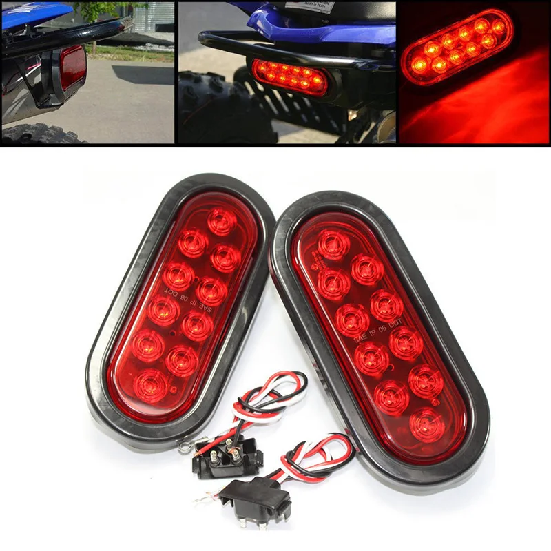 JX LCLYL 2 шт. 12V 6 &quotовальные море СВЕТОДИОДНЫЙ грузовик с прицепом светодиодный