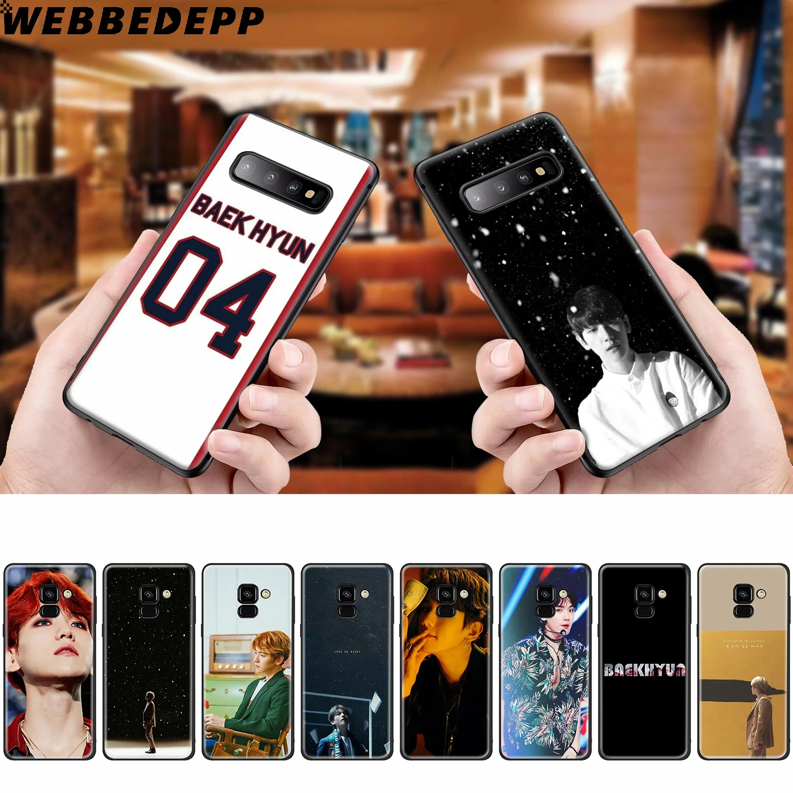 WEBBEDEPP Baekhyun EXO Silicone Case for Samsung Galaxy A3 A5 A6 A7 A8 A9 A10 A20 A30 A40 A50 A70 M10 M20 M30 |