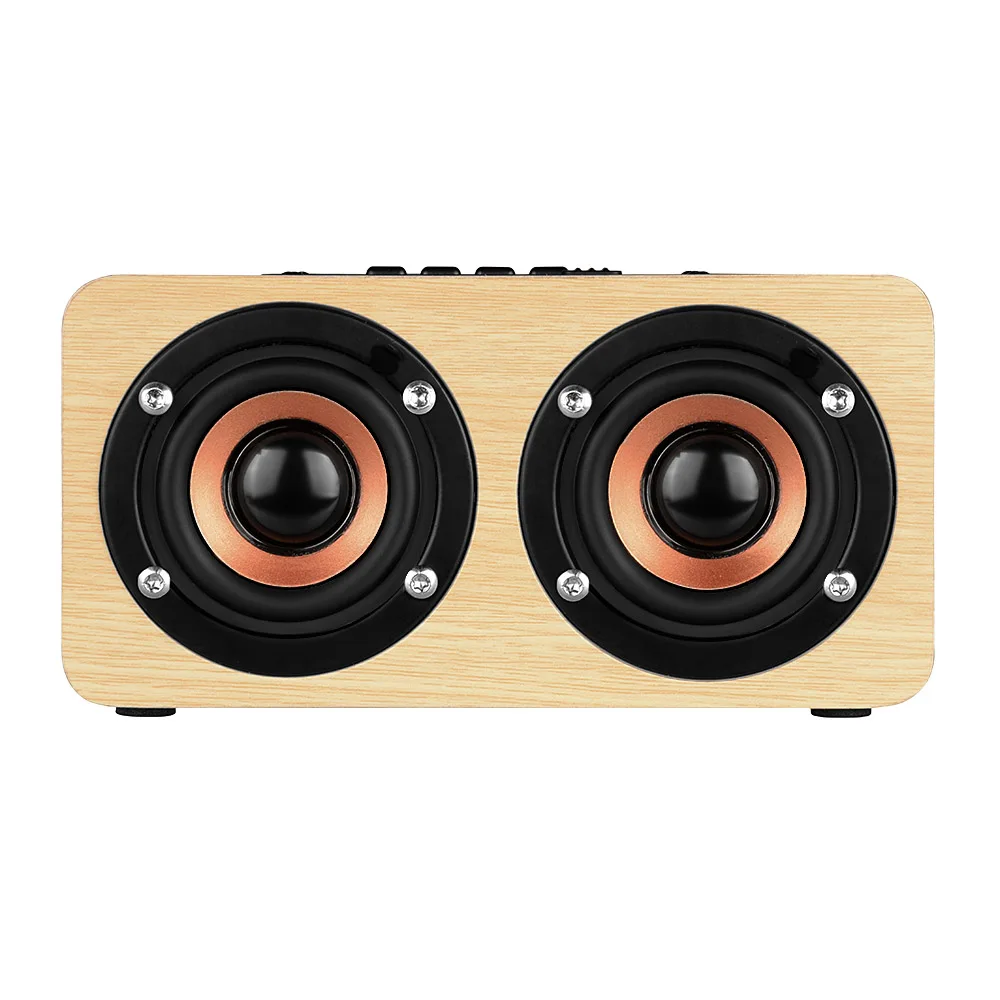 Bluetooth-Колонка W5 Red Wood Grain BT 4 2 двойной громкий динамик сабвуфер Super Bass громкая связь