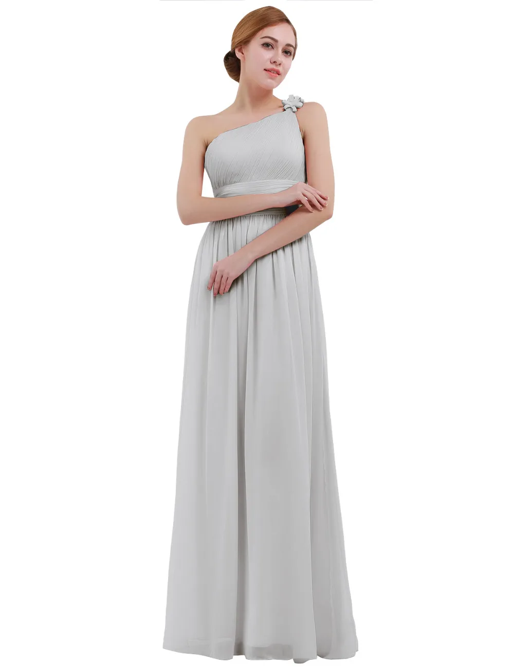 Женское платье Vestido de festa, шифоновое платье принцессы на одно плечо, длинное вечернее платье для дня рождения, выпускного вечера, летнее платье