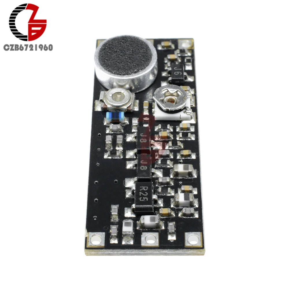 Мини FM передатчик Модуль беспроводной микрофон Регулируемая частота плата