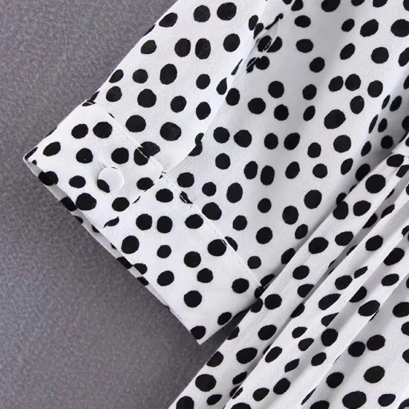 Летнее платье 2019 винтажное Бохо длинное в горошек женское шикарное