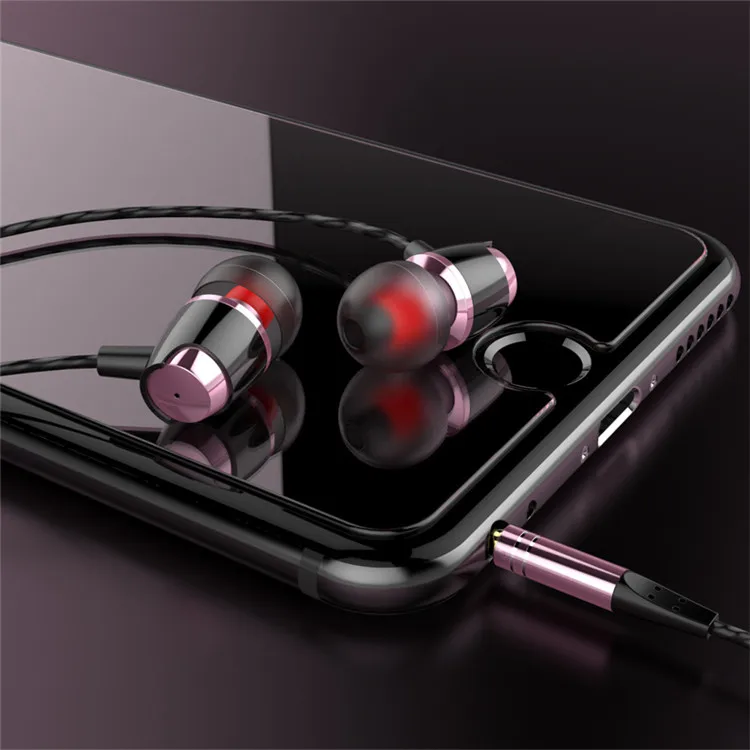 9D металлические наушники-вкладыши Проводная гарнитура Hifi наушники-басовые наушники для samsung huawei Xiaomi телефон наушники fone de ouvido MP3