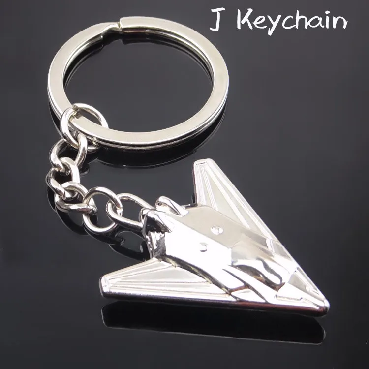 J keychain Милый Серебряный авиационный самолет брелок для ключей в виде самолета воздушный бой брелок для энтузиастов подарок для влюбленных высокое качество брелок 1 шт - Цвет: J keychain