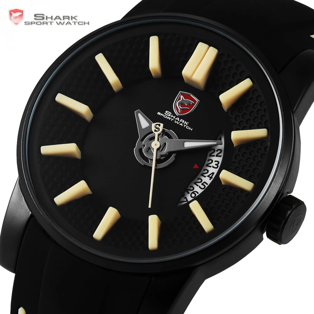 Серый Reef Shark Спортивные Часы 2017 НОВЫЙ Люксовый Бренд Мужчины Дата хаки Аналоговый