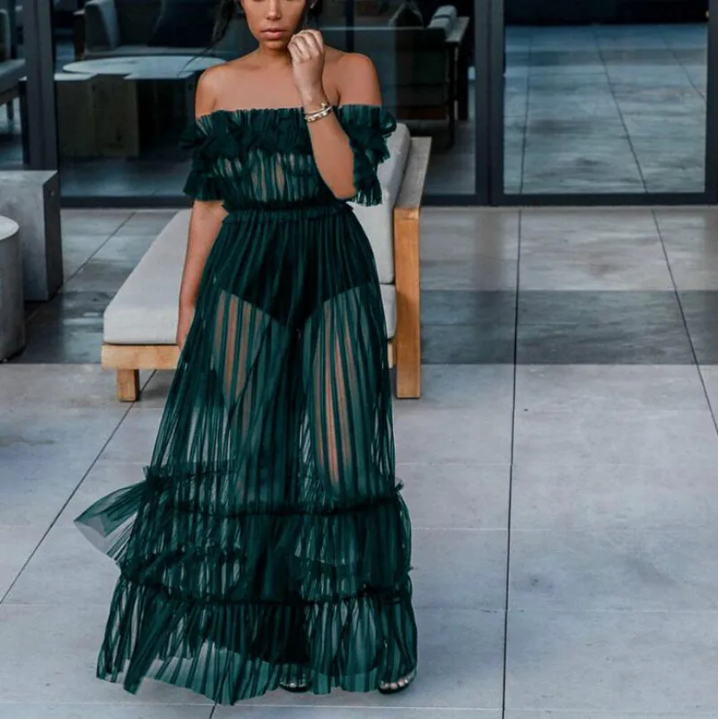 Женское сексуальное черное платье перспективное Сетчатое Осеннее открытое