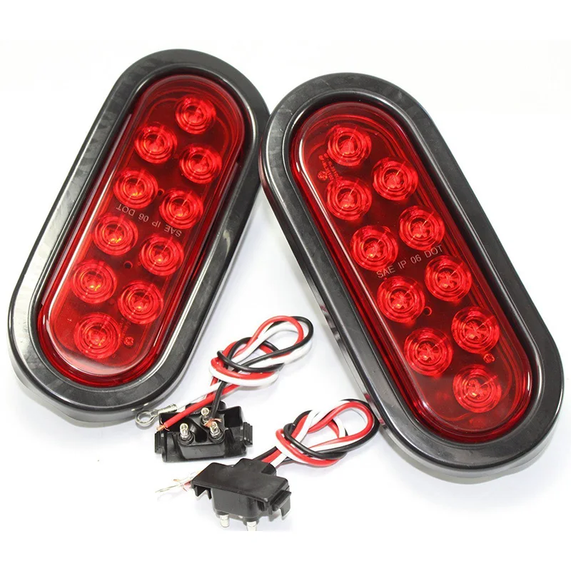 JX LCLYL 2 шт. 12V 6 &quotовальные море СВЕТОДИОДНЫЙ грузовик с прицепом светодиодный