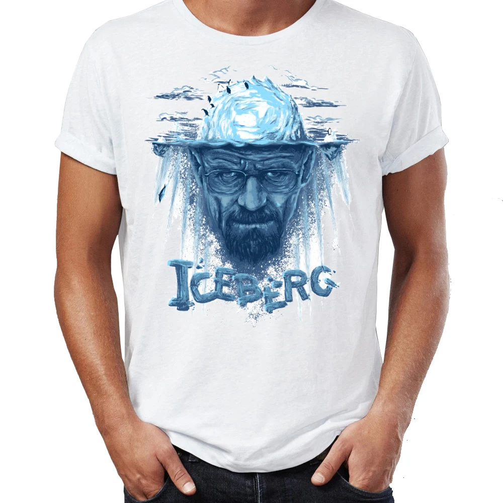 Мужская футболка с принтом Breaking Bad Iceberg Heisenberg Awesome | одежда