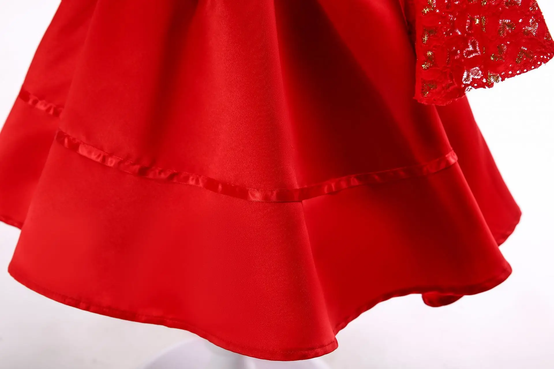 

Muslim girls' skirts New 2019 children's dresses Medium sleeves lace dress kids princess dress girls skirt Muslim kids dress