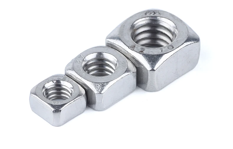 

50Pcs M3 M4 M5 M6 M8 304 Stainless Steel Square Nuts