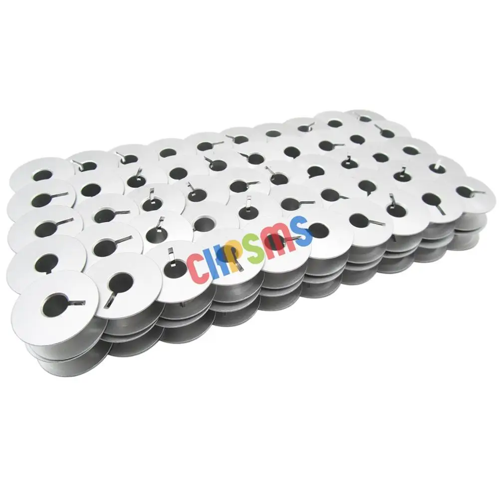 

100 ALUMINUM L SIZE BOBBIN INDUSTRIAL 1-NEEDLE fit for JUKI al. # 40264A=272152 100PCS