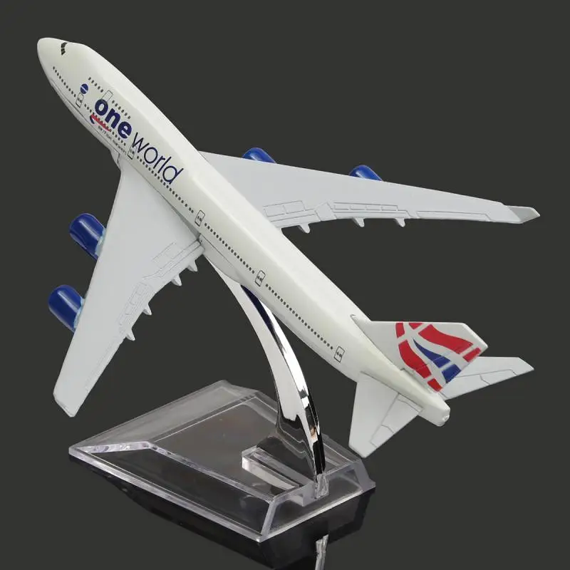 KIWARM 160 мм металлический самолет модель самолета B747 Британия один мир аэроплан весы настольная игрушка украшения фигурки и миниатюры