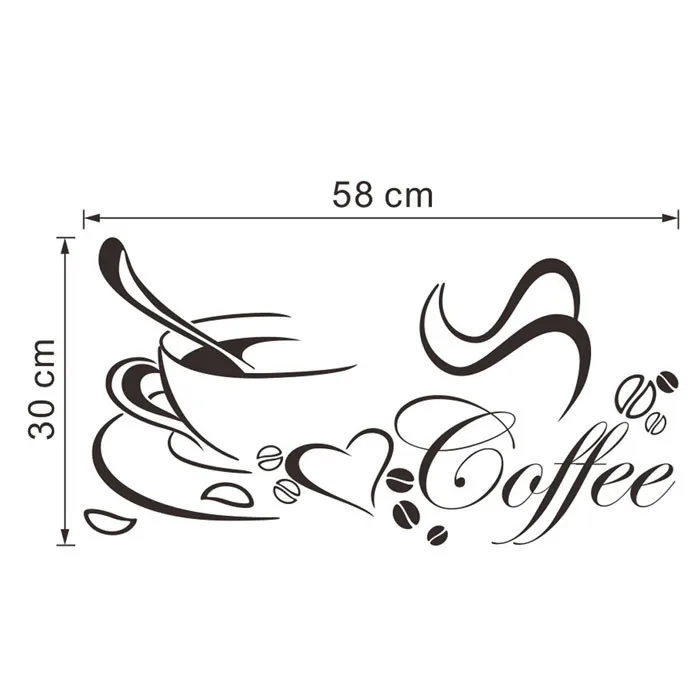 2016 съемный кухонный Декор кофейная чашка домашние наклейки виниловая