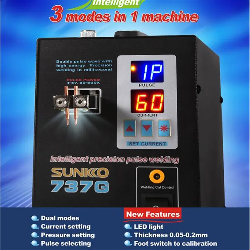 SUNKKO 737G 18650 литиевая батарея точечная сварочная машина 1 5 кВт светодиодный
