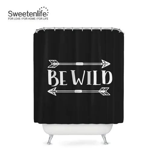 SL0450 Sweetenlife 180x200 см, занавеска для ванной, занавеска для душа со стрелками и перьями, водонепроницаемая занавеска, полиэфирная ткань, занавеска для ванной - Цвет: SL0450