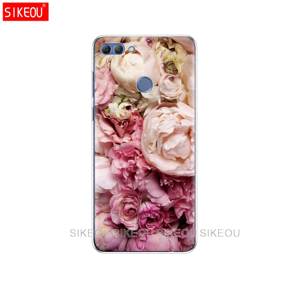 33664 Silicone Case For Huawei p smart Case Cover Enjoy 7S Case For psmart Back Cover Full 360 Protective Soft Tpu cute - Цвет: 33664