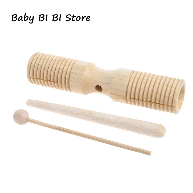 

Two Tone Wood Block Beater 2-tone Woodblock Guiro Wooden Handle Percussion Toy