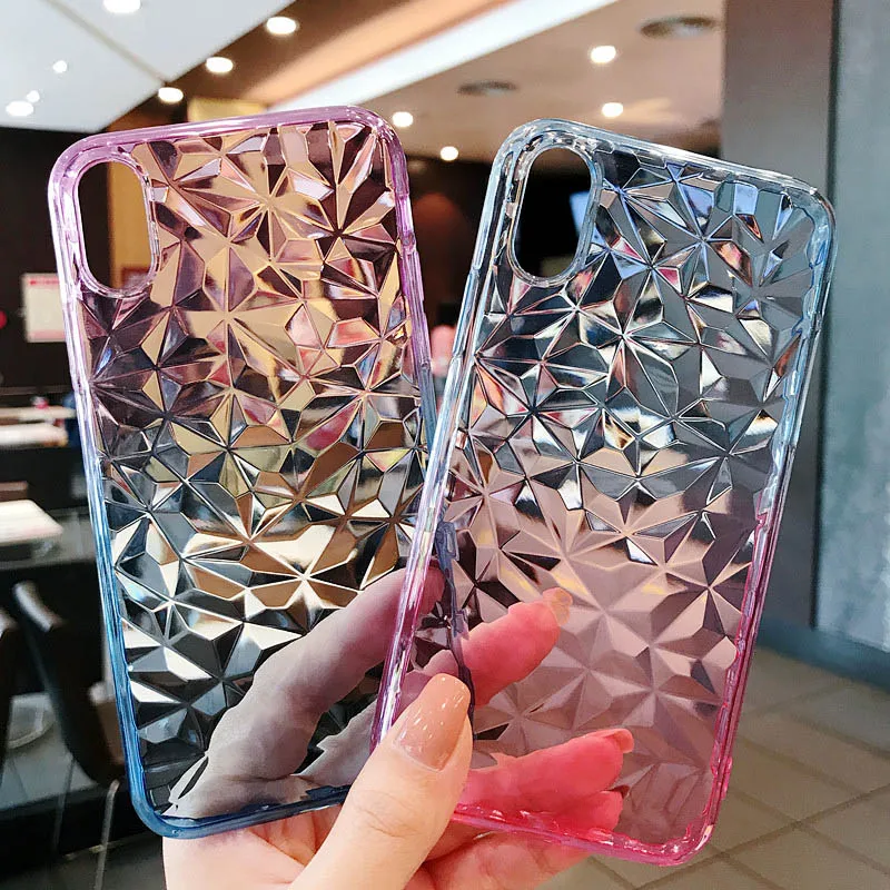 Для iphone х чехол для 8 7 Чехол fashion Кристалл зерна Мягкий силиконовый 6 6s плюс капа на