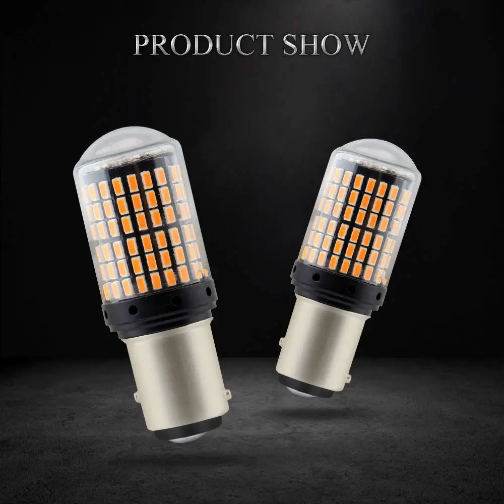 2 шт./компл. P21W BAY15D 1157 Белый светодиодный Canbus 3014 144SMD ошибок Автомобильная