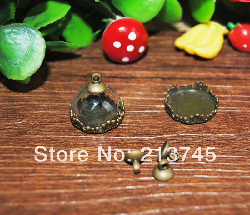 

Продажа Бесплатная доставка! Новый 20 компл./лот 15 мм полустеклянный глобус и бронзовое основание и 6 мм колпачок Бронзовый набор стеклянный ...