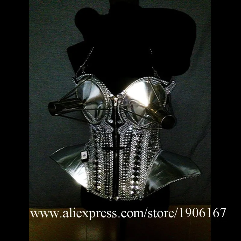 Nightclub Cold Fireworks Sexy Lady Party Dress Stage Performance Singer Dancer Wears Clothes DJ DS Light Ballroom Costumes | Дом и сад