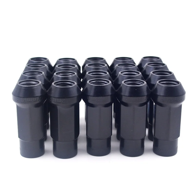 Синий M12 X 1,25/M12X1,5 на открытые Сталь хромированное КОЛЕСО гайки - Название цвета: BLACK