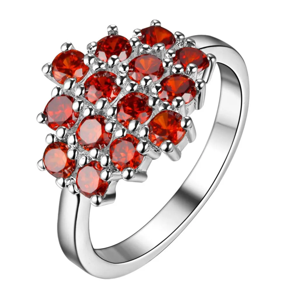 Роскошные кольца на палец серебряного цвета с цирконом AAA модные ювелирные