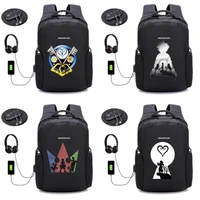 anime kingdom hearts backpack anti theft men backpack teenager student bookbag usb school bag waterproof rucksack bag 22 style