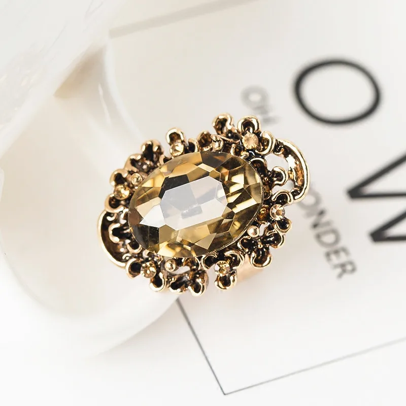 CC этнические стильные винтажные кольца для женщин регулируемые панк большие