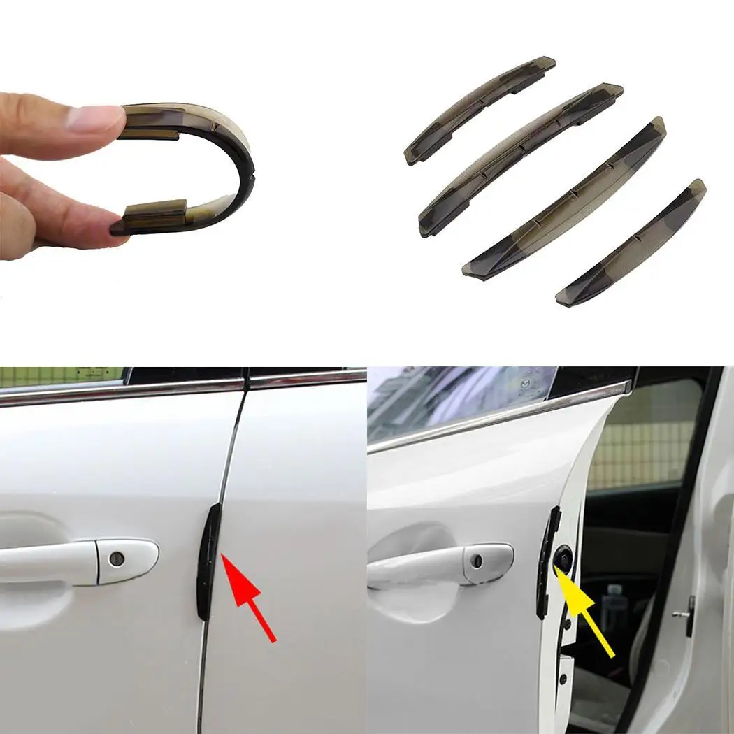 4 шт. Автомобильный Дверной край царапины анти столкновения модный защитный