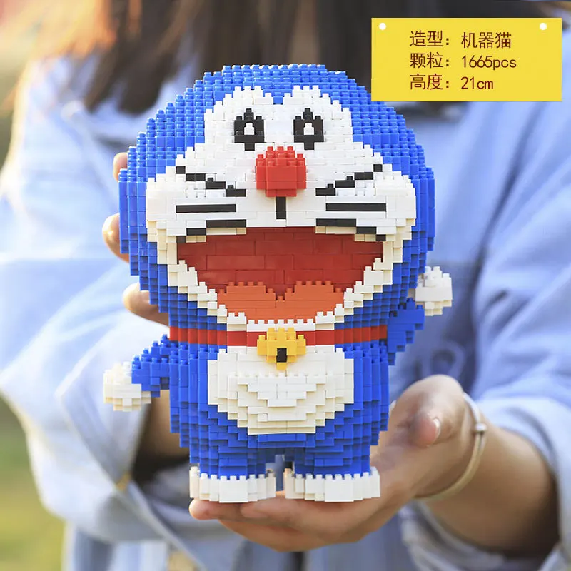 Модель строительные блоки Doraemon серия мультфильм juguetes Аниме фигурки собранные мини-конструктор развивающий игрушки для детей Подарки