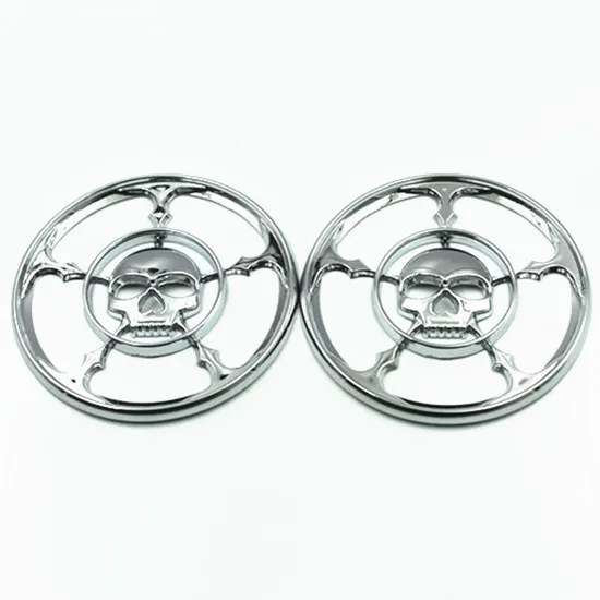 Чехол для гриля Chrome динамик в форме черепа Trim Harley Touring Electra Glide FLHT Street Tri EFI FLHXI |