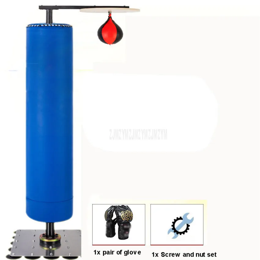 Vertical Empty Boxing Sand Bag Stress Punching Boxing Training Standing Pressure Relief Bounce Back Sandbag with Glove FX-B303-1 - Цвет: Синий