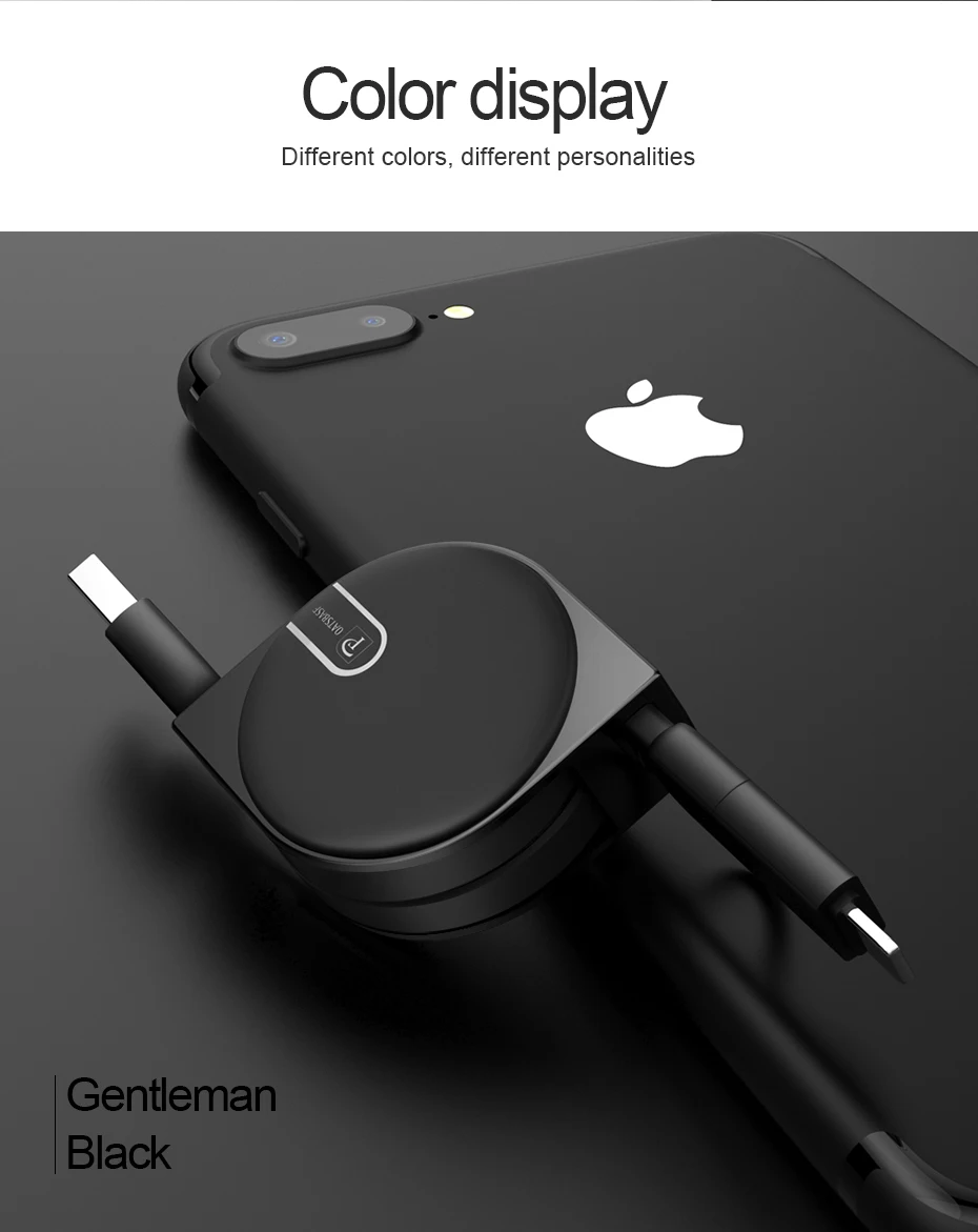 Oatsbasf 100 см 2 в 1 Выдвижной USB кабель для быстрой зарядки 8 Pin для iPhone X 5S 6s 7 8 Plus зарядный кабель с микро USB кабелем
