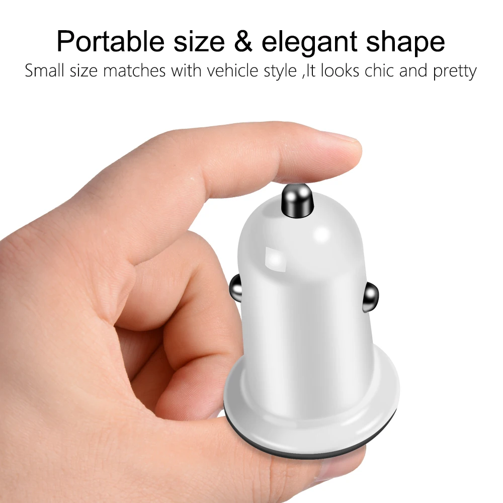 Mini Dual USB Car Charger Adapter 3.1A Max Car-Charger Mobile Phone Auto Charge 2 Port for Samsung iPhone Xiaomi | Мобильные