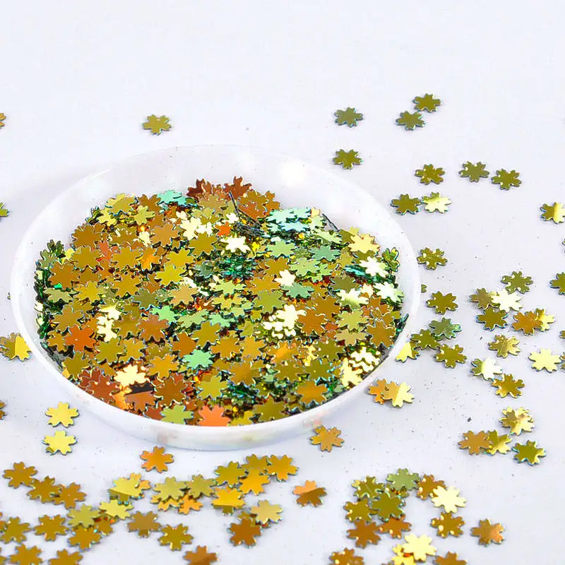 JG Blackish 10g розовый Сакура Блеск Конфетти из блесток DIY Craft вещи 5 мм голубые Cherry Blossom УФ-украшение из эпоксидной смолы Jewelry заполнения пайетками - Цвет: JG Blackish